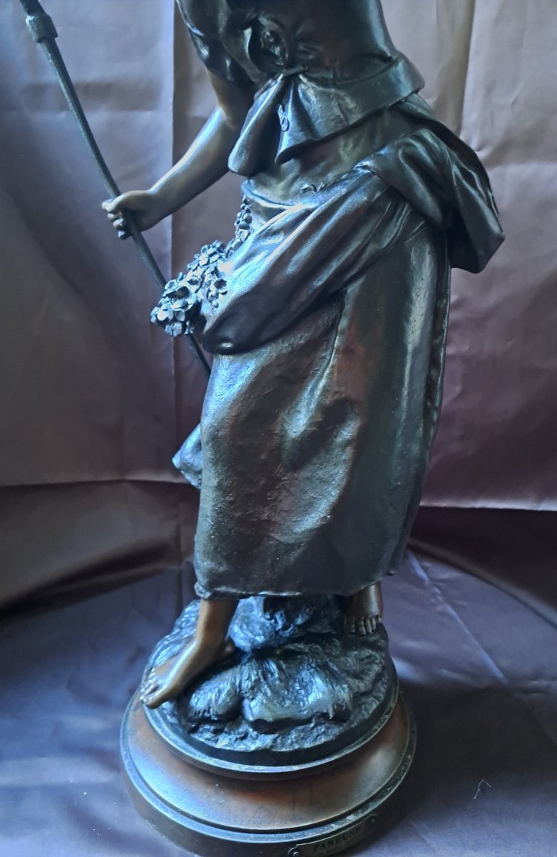 Spelter Sculpture A. Moreau-photo-3