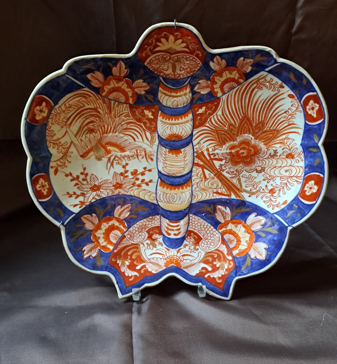 Plat En Forme De Papillon Imari