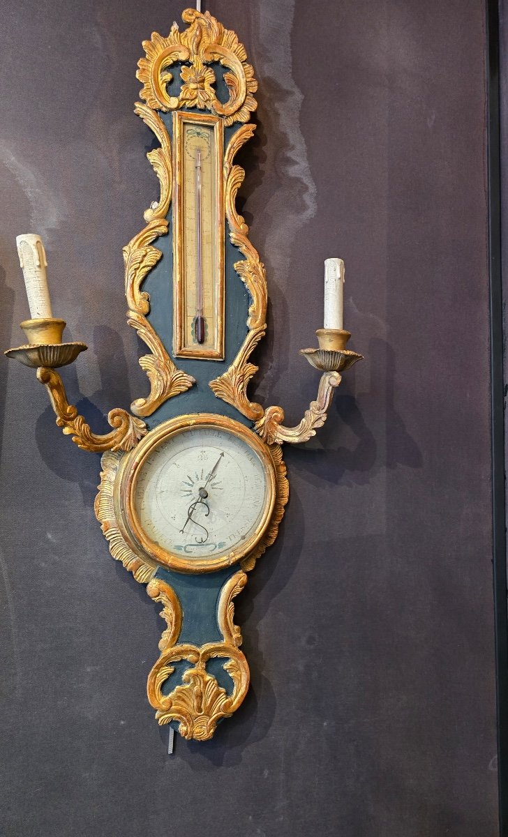 Pair Of Louis XV Style Barometers-photo-2