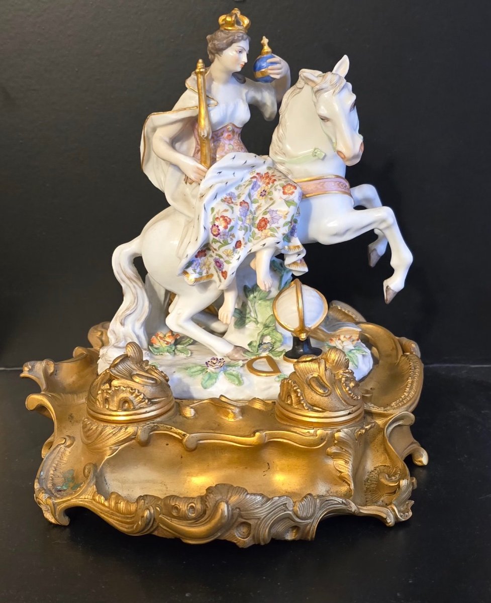 Meissen Porcelain Inkwell -photo-3