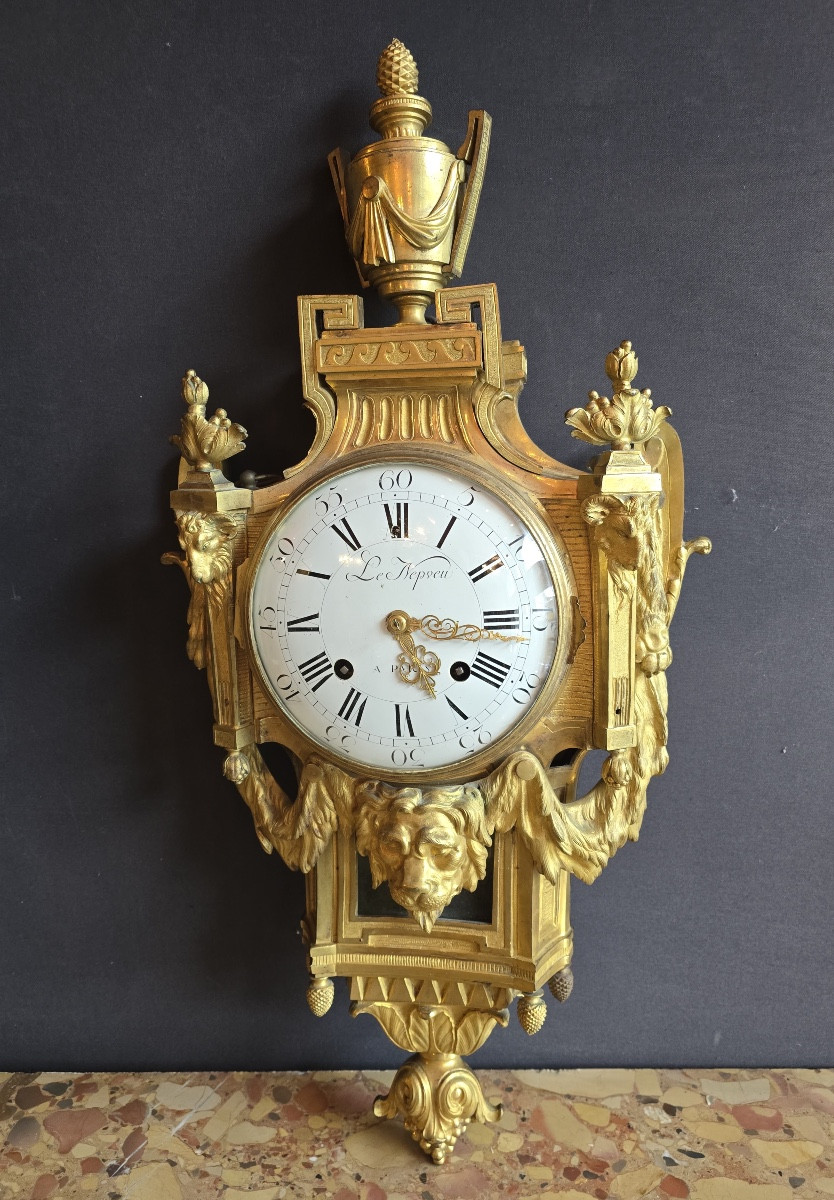 Cartel , Epoque Louis XVI Signé  Le Nepveu