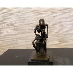 Skeleton Bronze Bust 