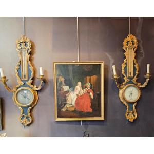 Pair Of Louis XV Style Barometers