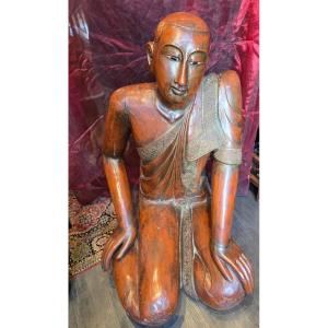 Wooden Kneeling Praying Man