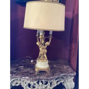 Lampe Bouillotte En Bronze Doré