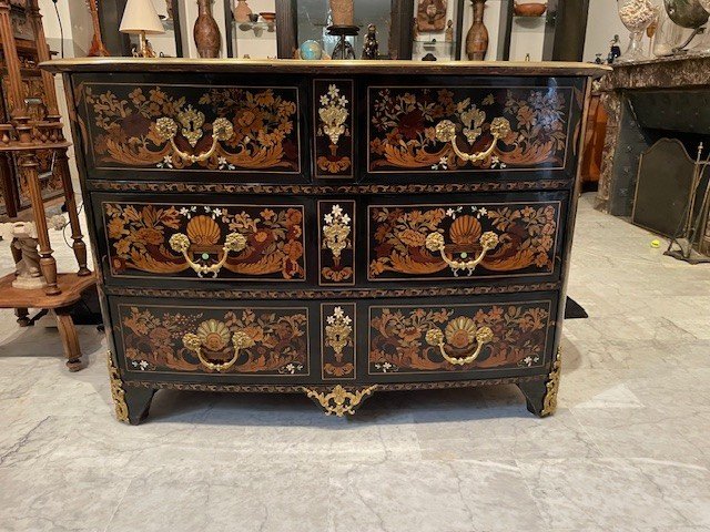 Louis XIV Period Chest Of Drawers Called "jasmin" And Attributed To Pierre Gole-photo-2