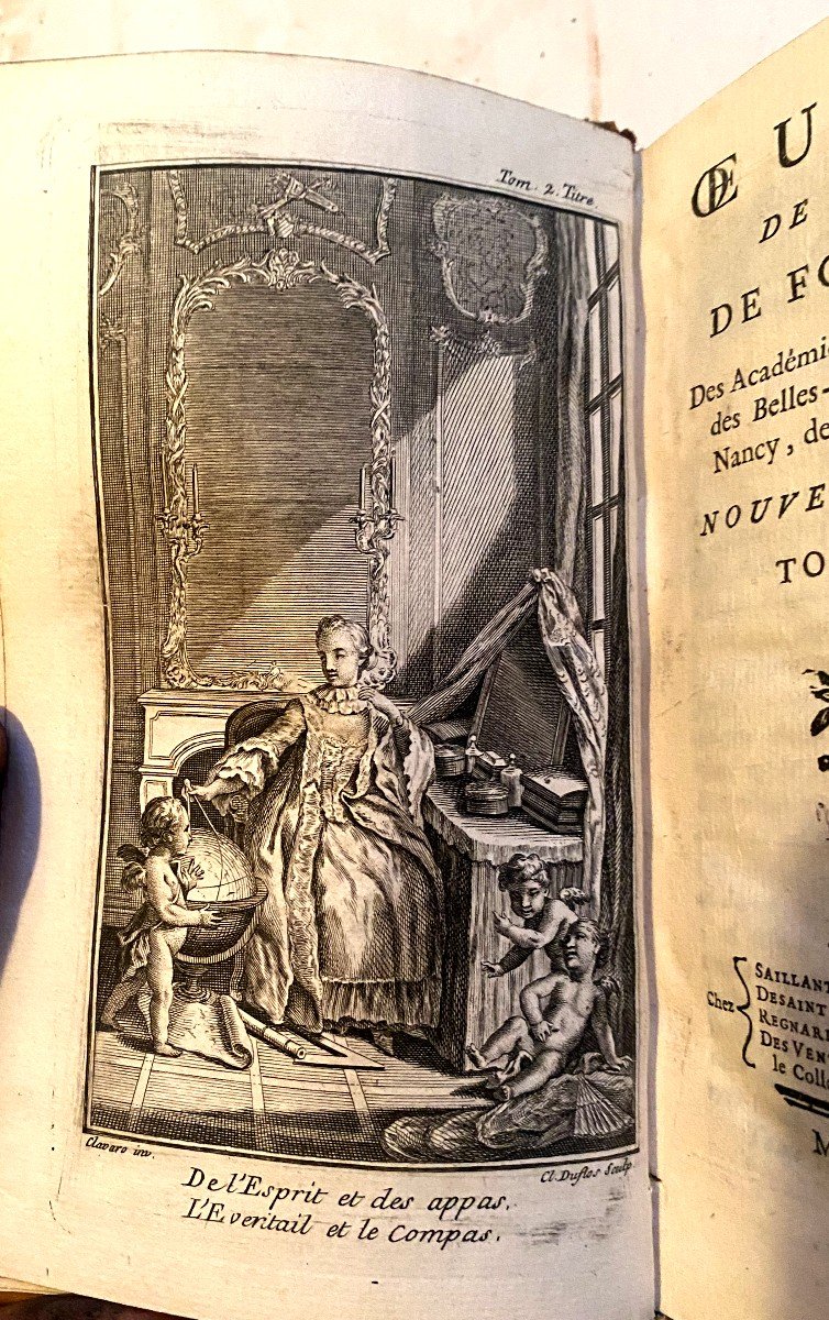 Très Belle Série En 11 Volumes  Illustrées Des" Oeuvres De Monsieur De Fontenelle" , Paris 1767-photo-2