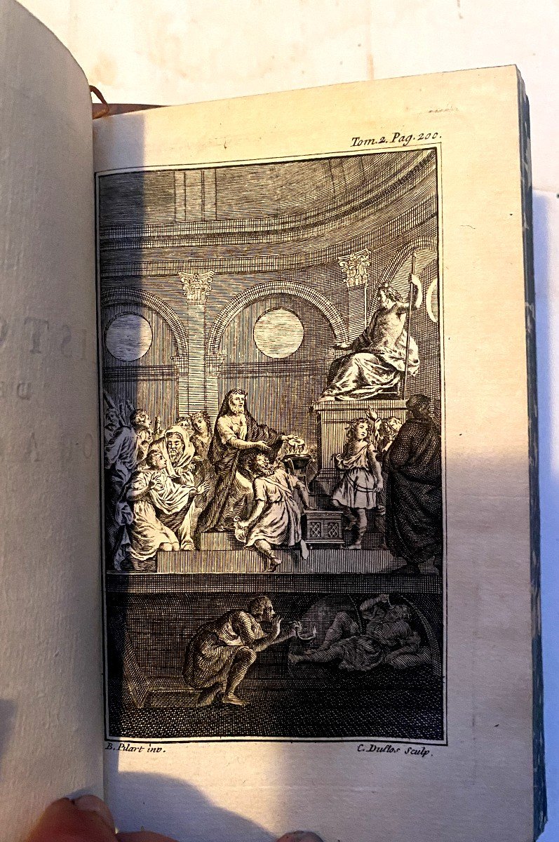 Très Belle Série En 11 Volumes  Illustrées Des" Oeuvres De Monsieur De Fontenelle" , Paris 1767-photo-3