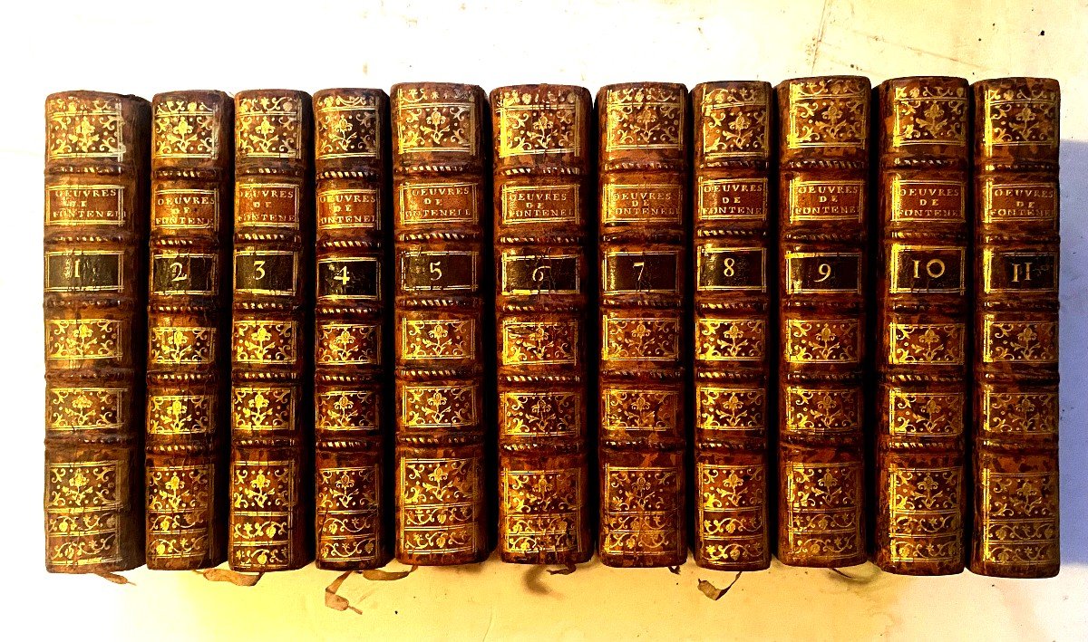 Very Beautiful Series In 11 Illustrated Volumes Of "the Works Of Monsieur De Fontenelle", Paris 1767