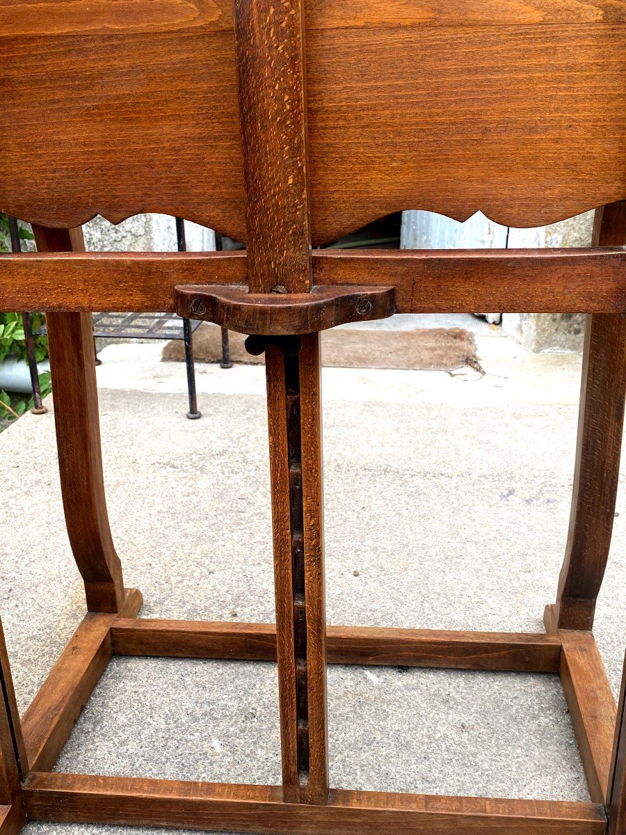 Painter's Desk In Watercolor In Blond Walnut Early 19th With Its Adjustable Lectern And Drawer-photo-2