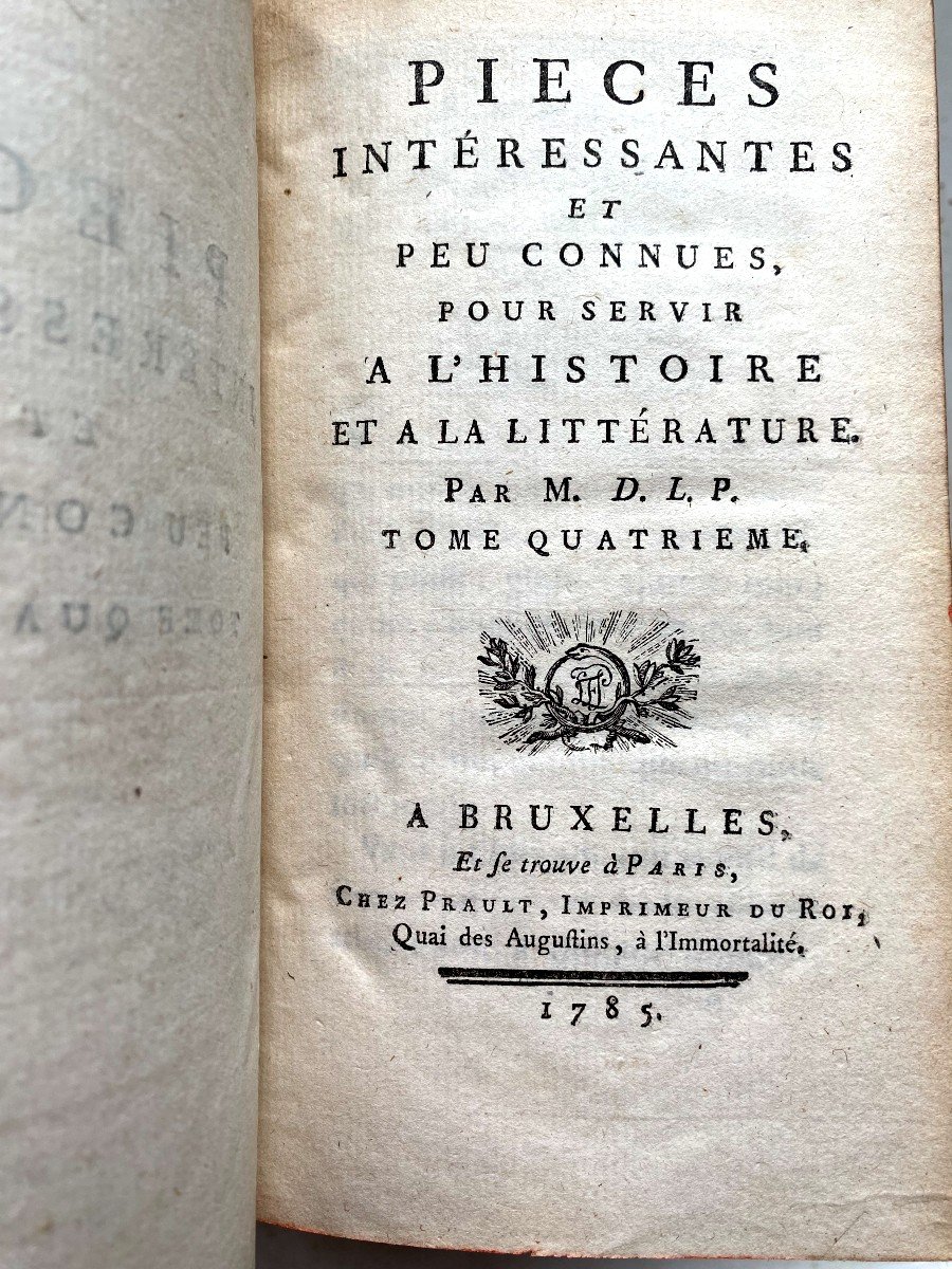 In 4 Volumes Interesting And Little Known Pieces To Serve The History Of Literature 1785-photo-6