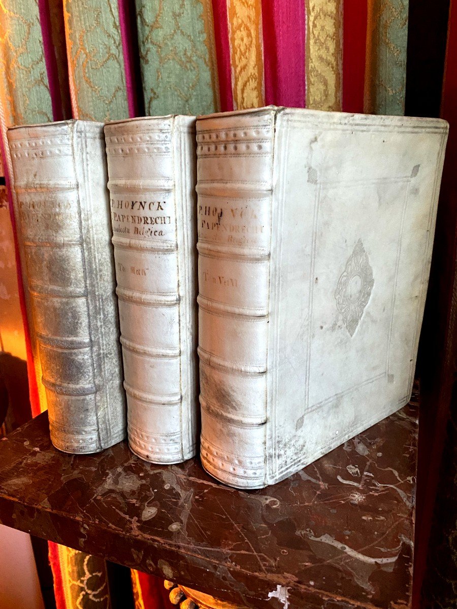 3 Fine Volumes, Cold-struck Vellum: Vita Viglii Aytta Zuichemi Ad Ipso Viglio Scripta, 1743-photo-4