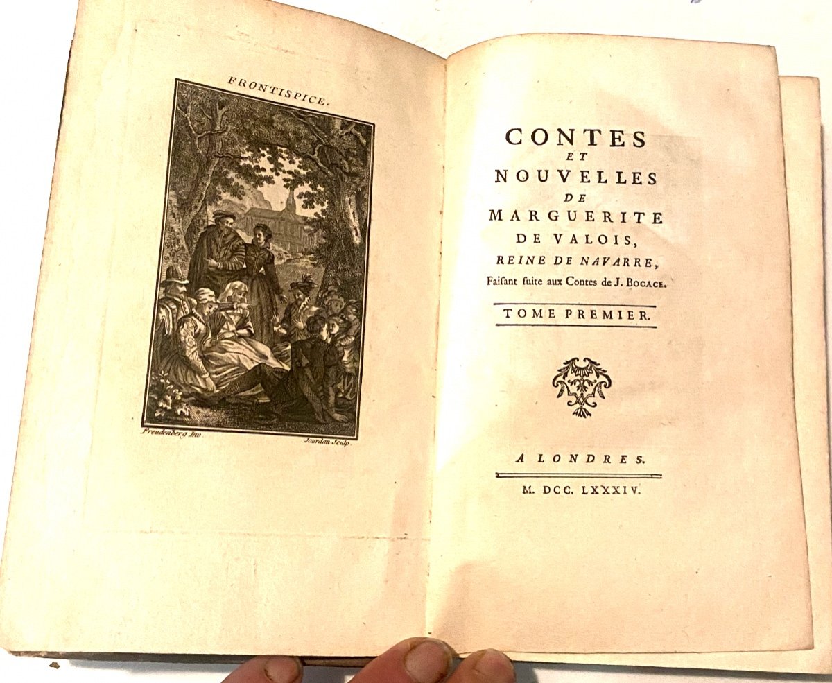 4 Beaux Vol. In 8 "contes Et Nouvelles De Marguerite De Valois Reine De Navarre Iliustrés 18ème-photo-3