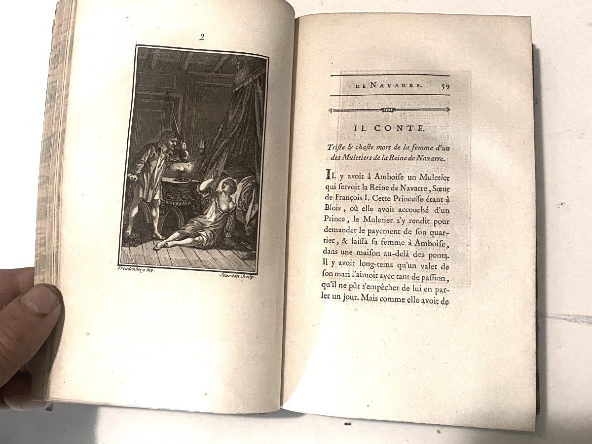 4 Beaux Vol. In 8 "contes Et Nouvelles De Marguerite De Valois Reine De Navarre Iliustrés 18ème-photo-4