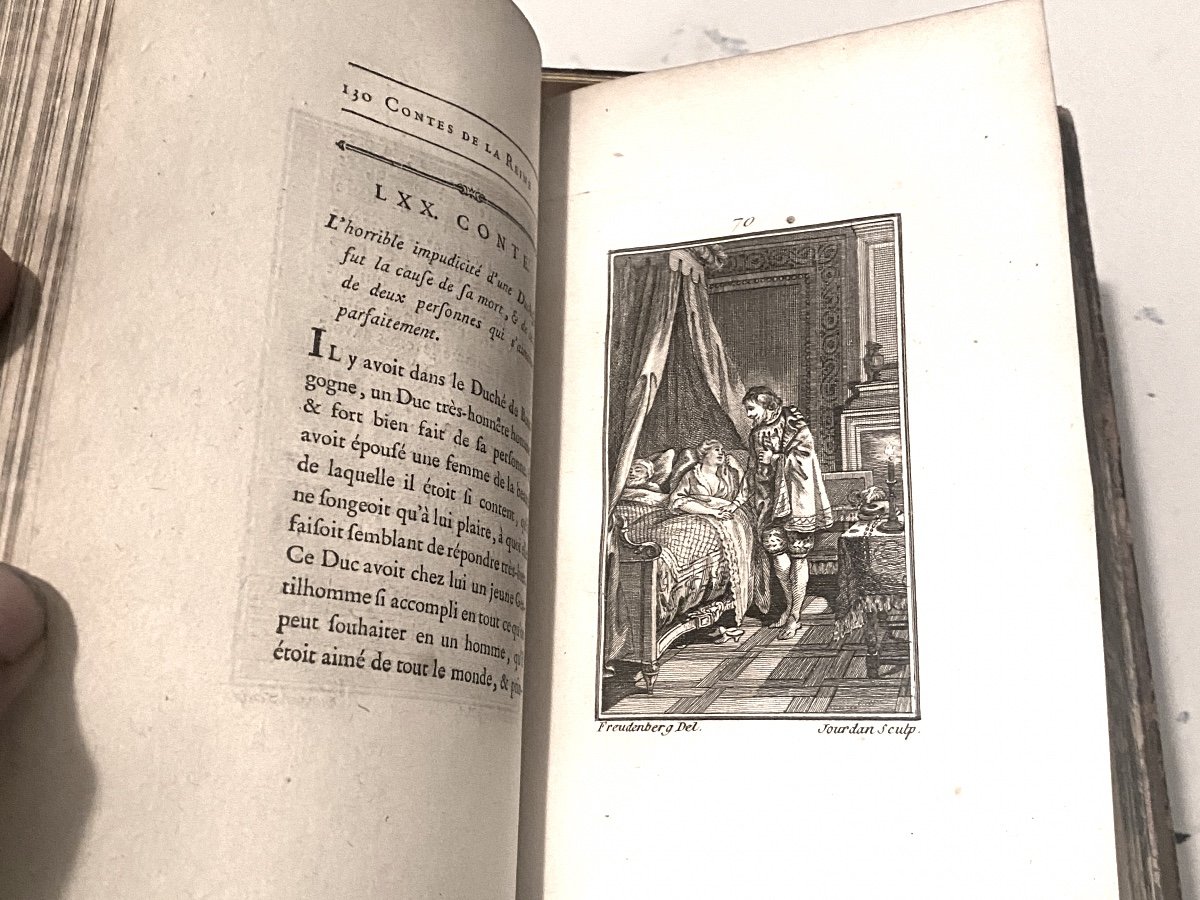 4 Beaux Vol. In 8 "contes Et Nouvelles De Marguerite De Valois Reine De Navarre Iliustrés 18ème-photo-5