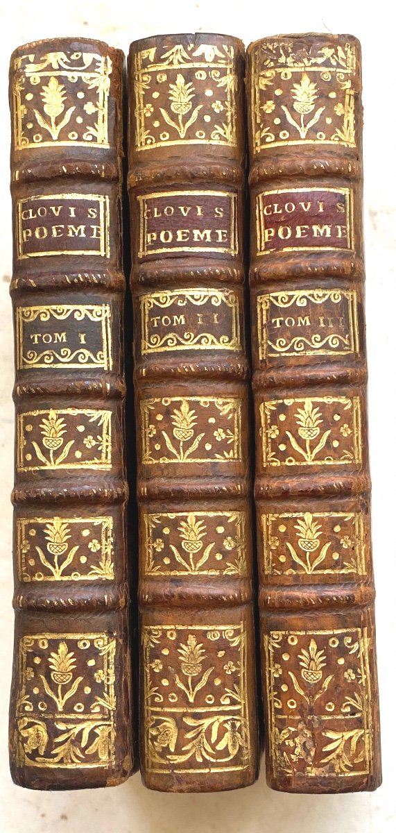 En Trois Beaux Volumes In 12  Clovis Poëme Héroï- Comique . A La Haye 1763