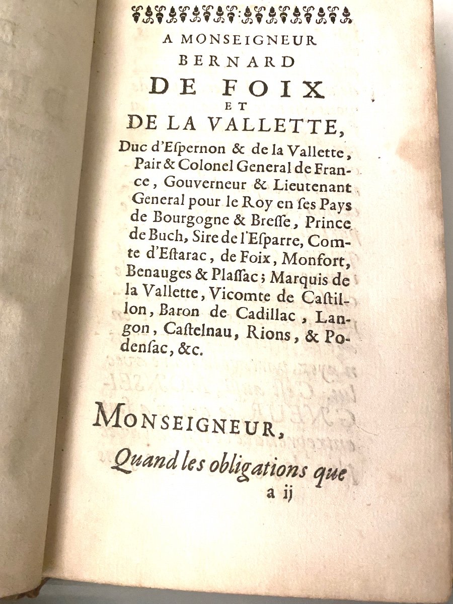 In Its Beautiful Period Binding In 4. In 12, 1730, Story Of The Life Of The Duke Of Epernon -photo-2