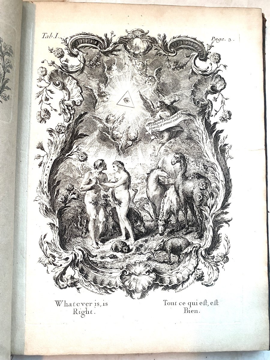 Bel In 4 Illustrated “essay On Man” By Mr Alexandre Pope In Lausanne 1762. New Edition-photo-1