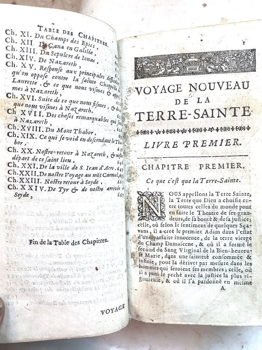 Rare And Beautiful Copy In 12 From 1679 “new Journey Of The Holy Land,” Paris At A. Pralard-photo-4