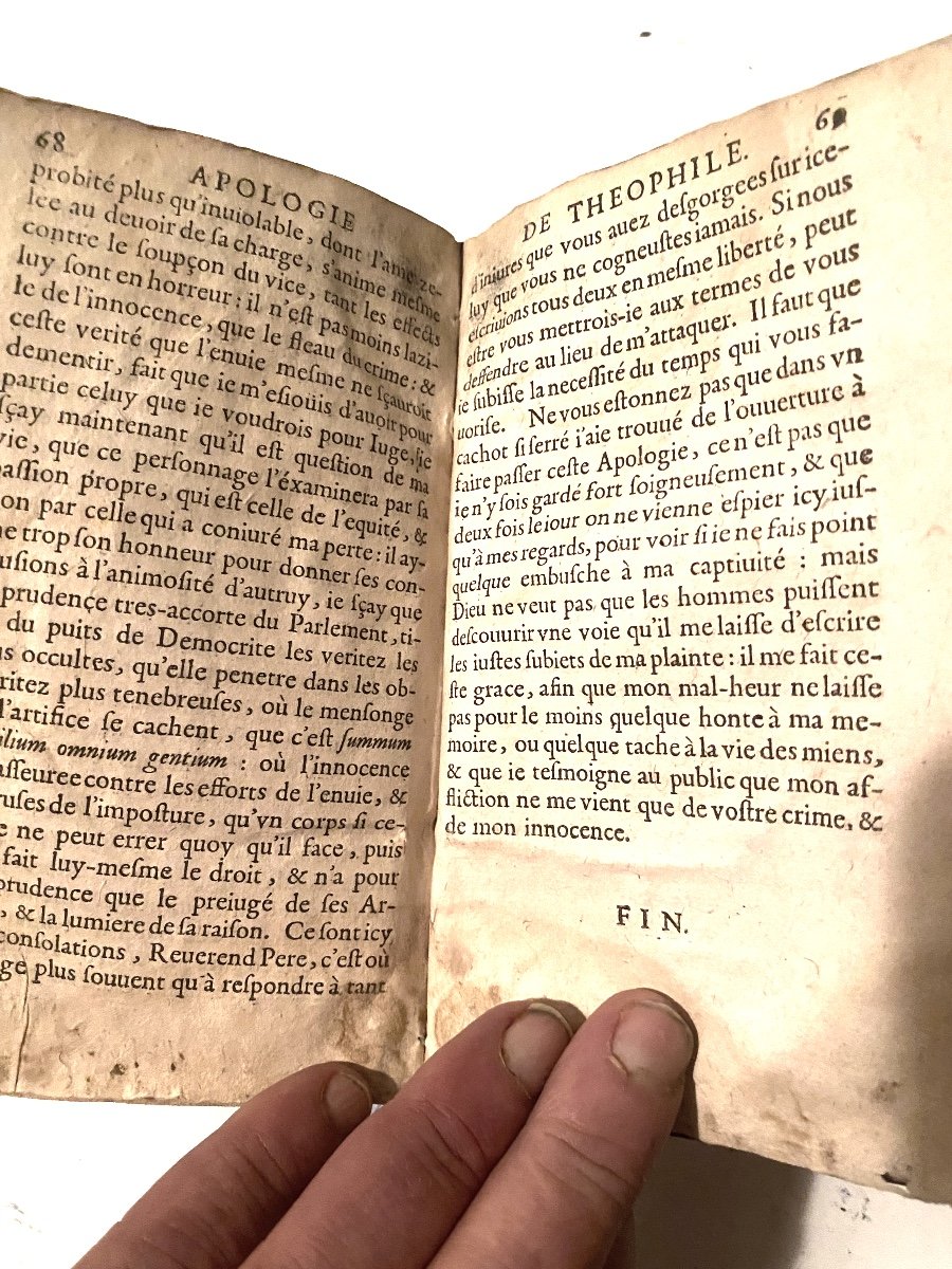 Beau Volume, Velin à Lacets " Les Oeuvres De Théophile " Divisées En Trois Parties. Paris 1631 -photo-8