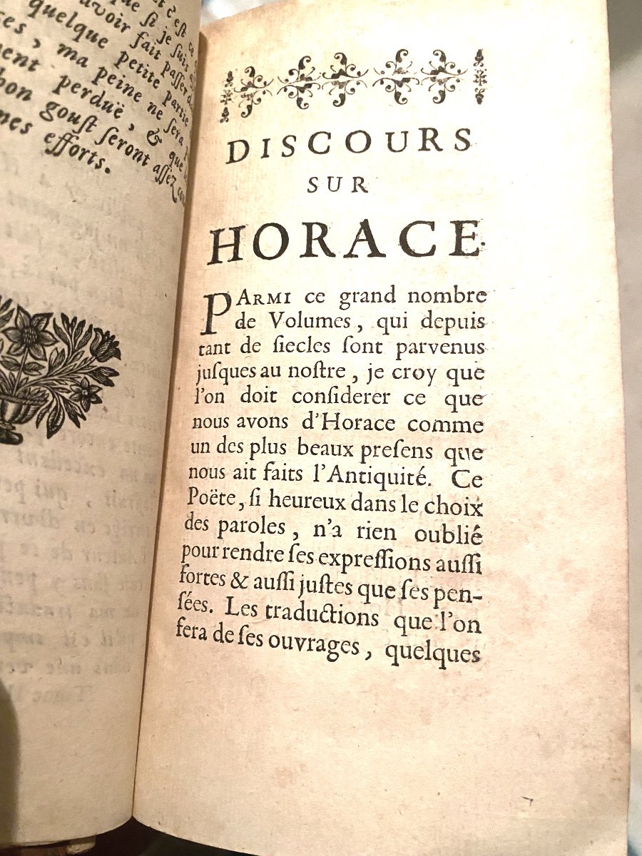 3 Beaux Vol. "remarques Critique Sur Les Oeuvres d'Horace" Nouv. Trad. Par Dacier à Paris 1681.-photo-5