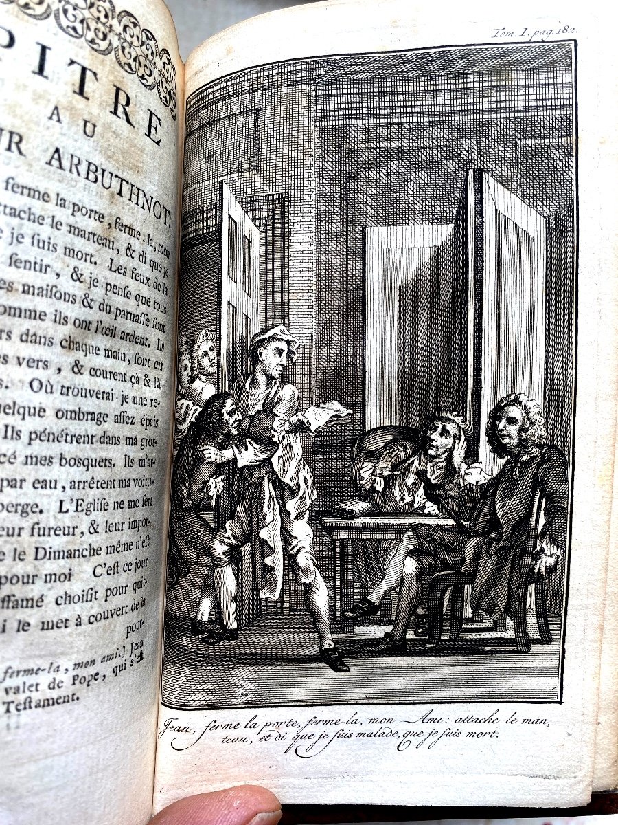 Belle Série ; 7vol. In 12 ."oeuvres Diverses De Pope , Traduites De l'Anglais Amsterdam &. 1758-photo-4