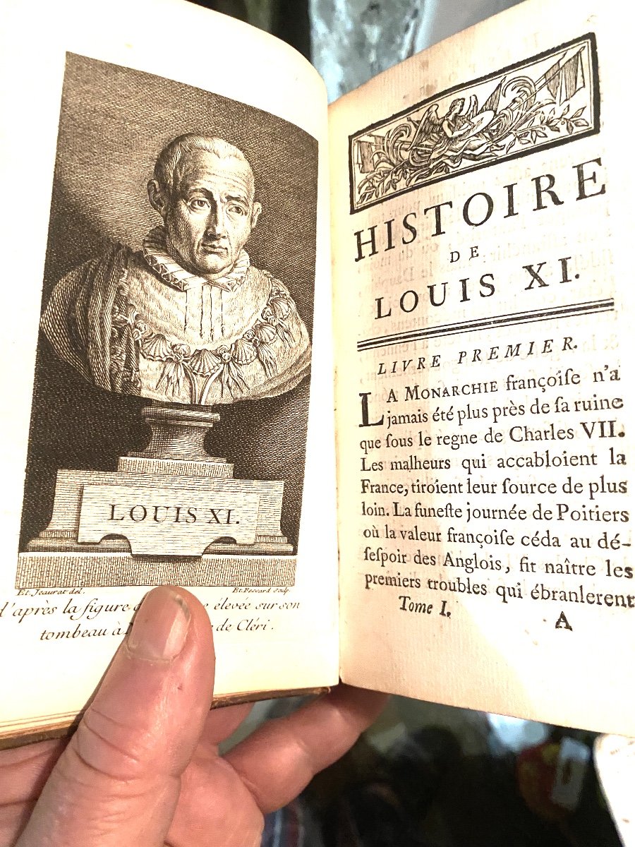 3 Volumes In 12 Aux Armoiries  Du XVIIIème: "Histoire De Louis XI , Par M. Duclos . Paris ,1745-photo-3