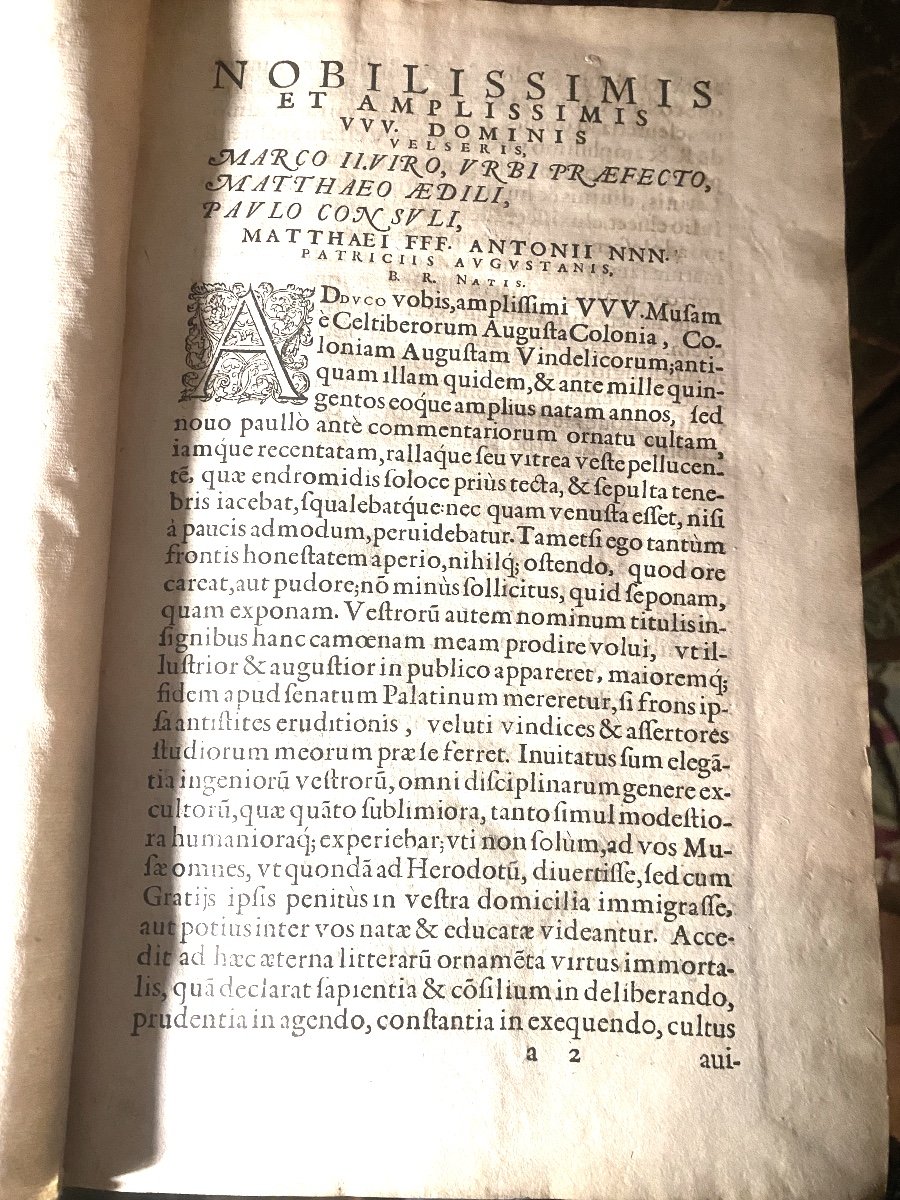 Splendide In-folio De 1626 En Velin Blanc Frappé à Froid  M. Valerii Martialis à Mongvntiae-photo-2