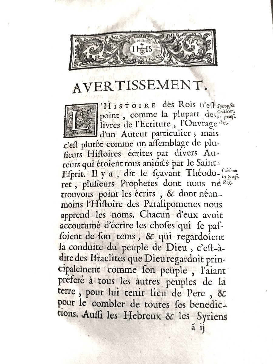 "les Deux Derniers Livres Des Rois ", Un Beau Fort Volume In 8 . A Paris Chez G. Desprez . 1742-photo-1
