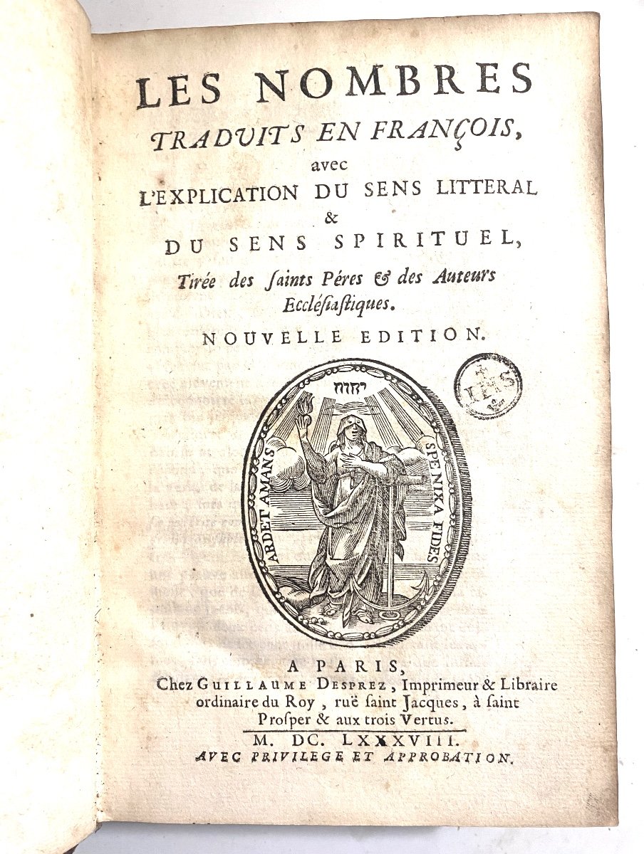 " Les Nombres " ,"le Deuteronome Traduits En Français Lemaistre De Sacy .  Paris.. Desprez 1688-photo-3