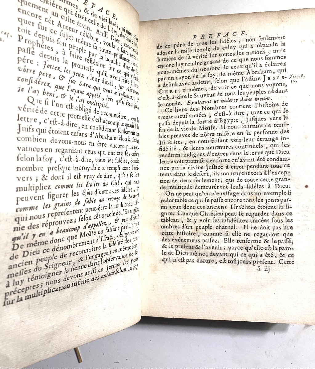 " Les Nombres " ,"le Deuteronome Traduits En Français Lemaistre De Sacy .  Paris.. Desprez 1688-photo-3