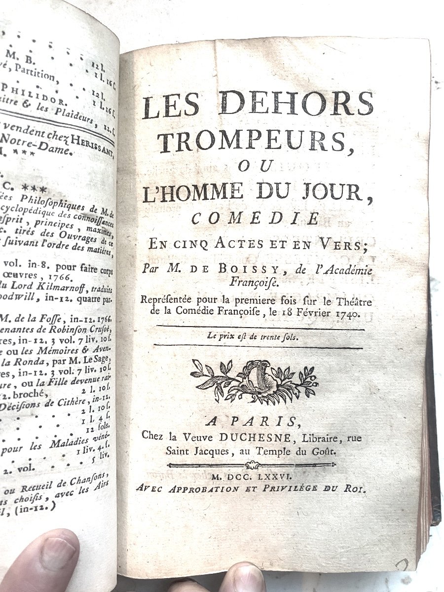 Strong Volume In 8 From 1768 To 1782; Including Eugénie By M. De Beaumarchais, In All 5 Related Pieces-photo-2