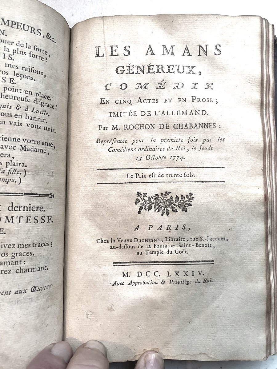 Strong Volume In 8 From 1768 To 1782; Including Eugénie By M. De Beaumarchais, In All 5 Related Pieces-photo-3