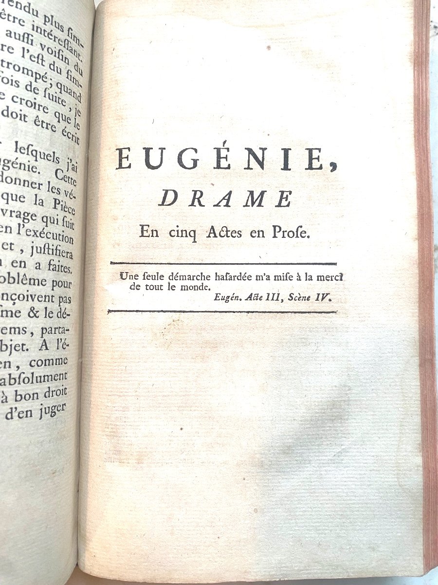 Strong Volume In 8 From 1768 To 1782; Including Eugénie By M. De Beaumarchais, In All 5 Related Pieces-photo-5