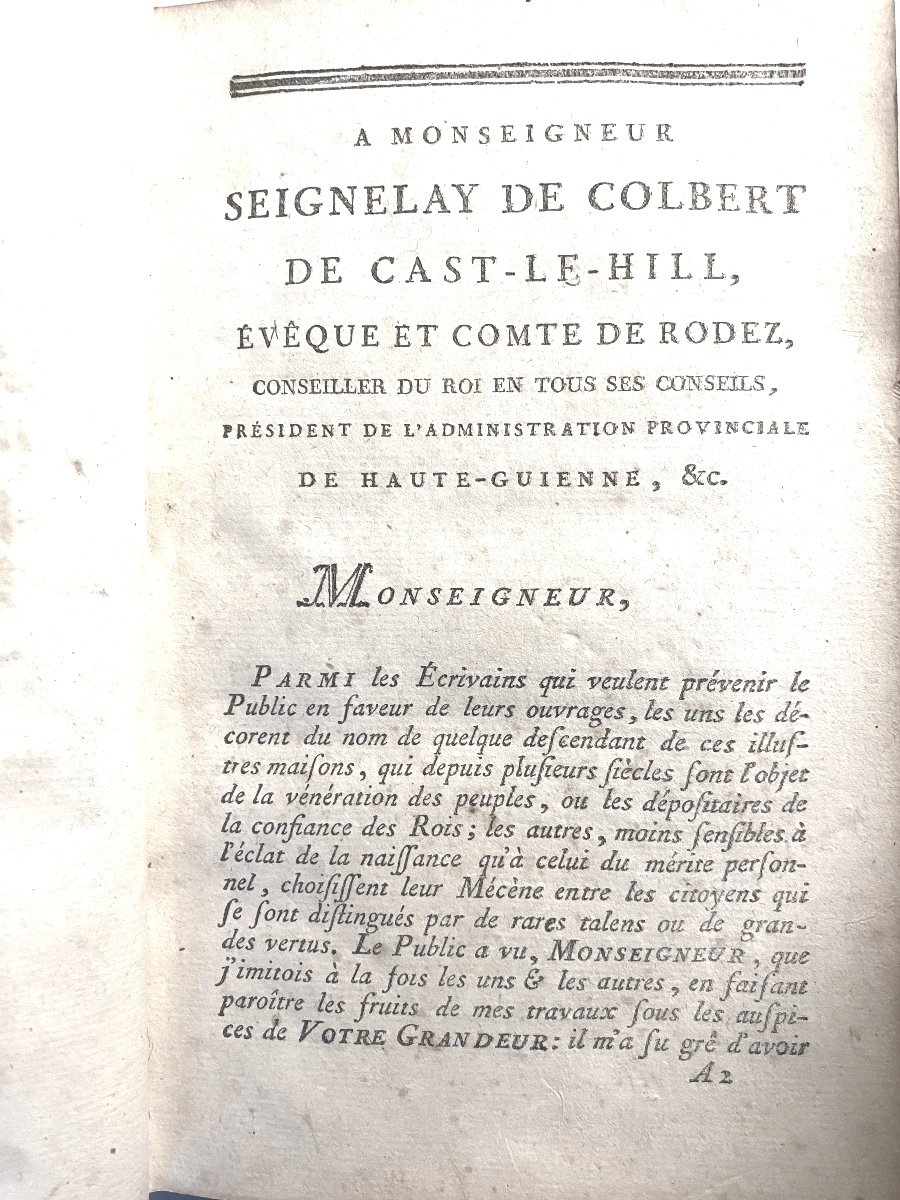 "elements Of Arithmetic, Geometry And Algebra." 1 Vol. In8, In Montauban 1787. Illustrated-photo-1