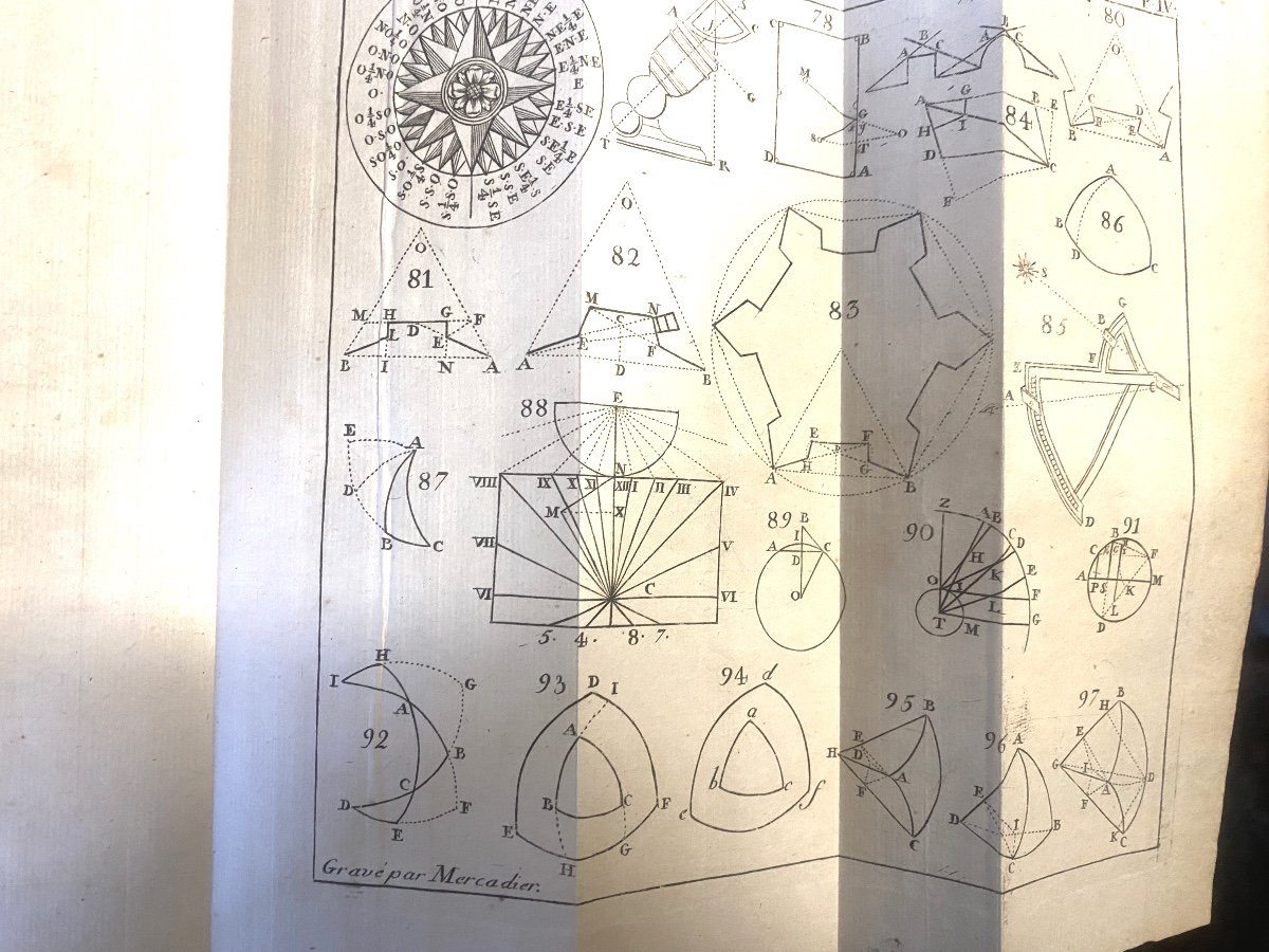 "elements Of Arithmetic, Geometry And Algebra." 1 Vol. In8, In Montauban 1787. Illustrated-photo-5
