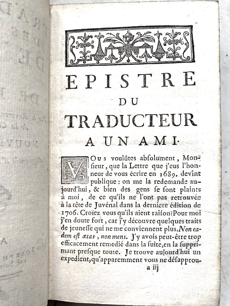 "traduction Des Satires De Perse Et De Juvénal" Par Le Révérend Père Tarteron ; Beau Vol. In 12-photo-1