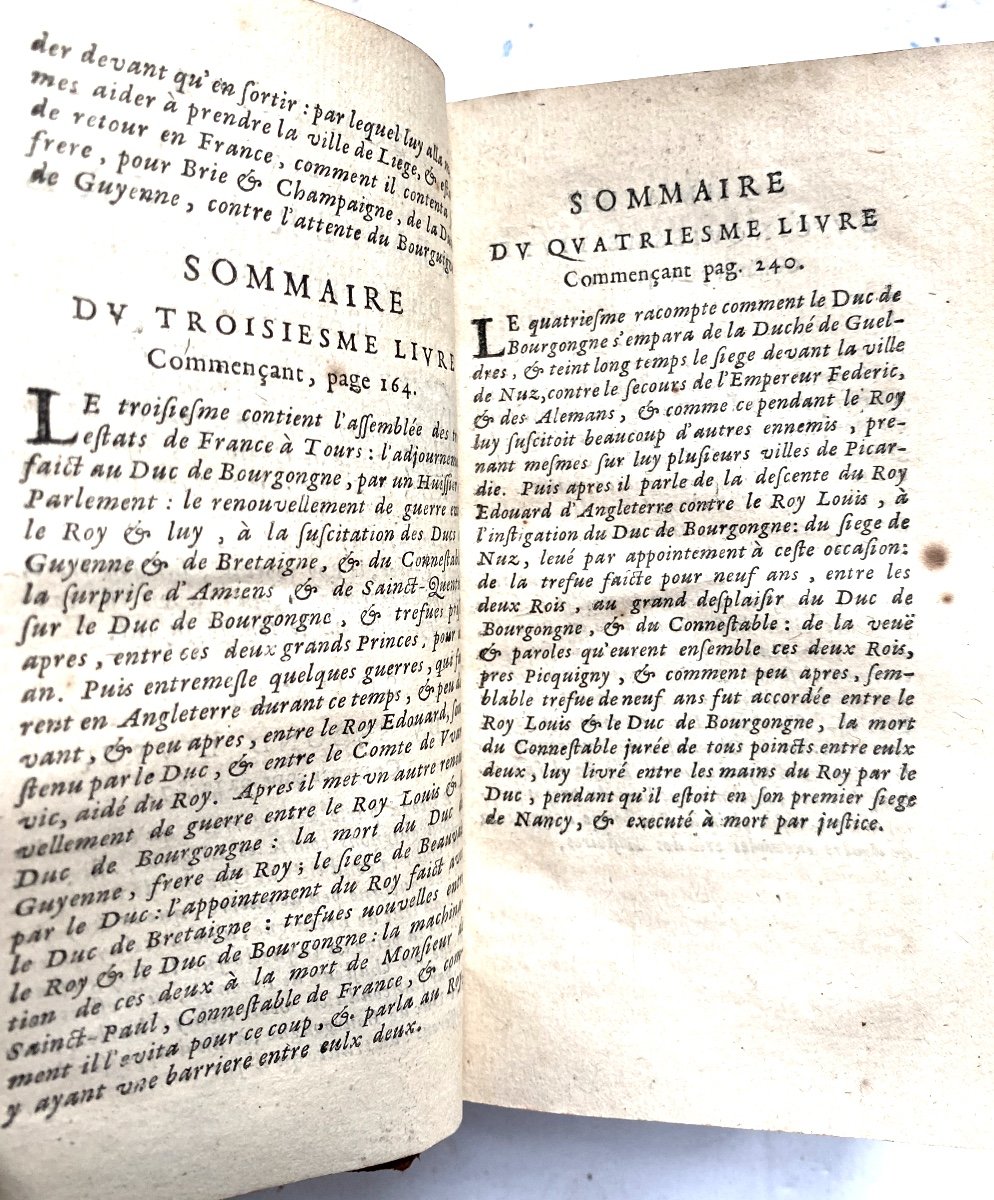 Un Fort Volume In12 De1661, à Paris "les Mémoires De Messire Philippe De Commines Sr d'Argenton-photo-4