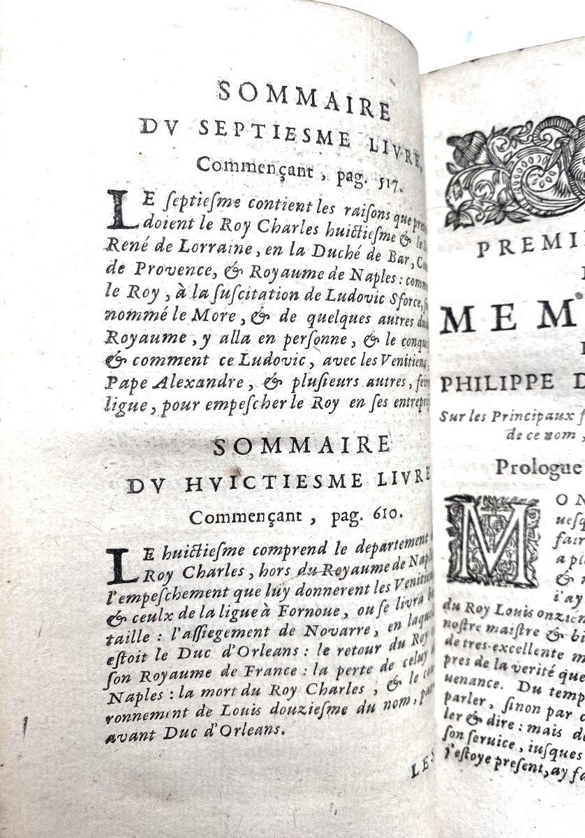 Un Fort Volume In12 De1661, à Paris "les Mémoires De Messire Philippe De Commines Sr d'Argenton-photo-5