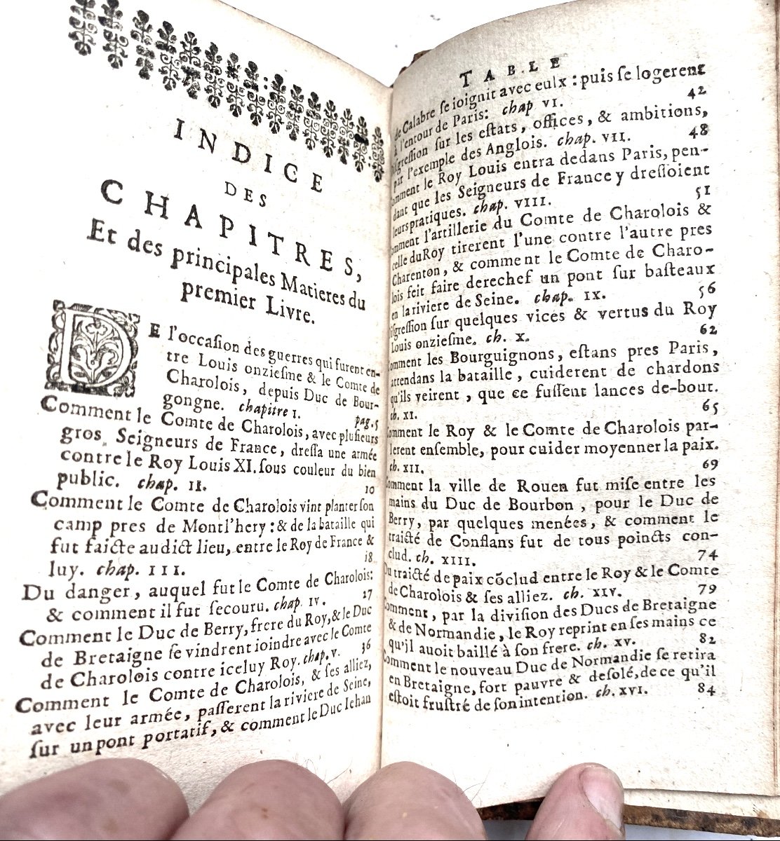 Un Fort Volume In12 De1661, à Paris "les Mémoires De Messire Philippe De Commines Sr d'Argenton-photo-6