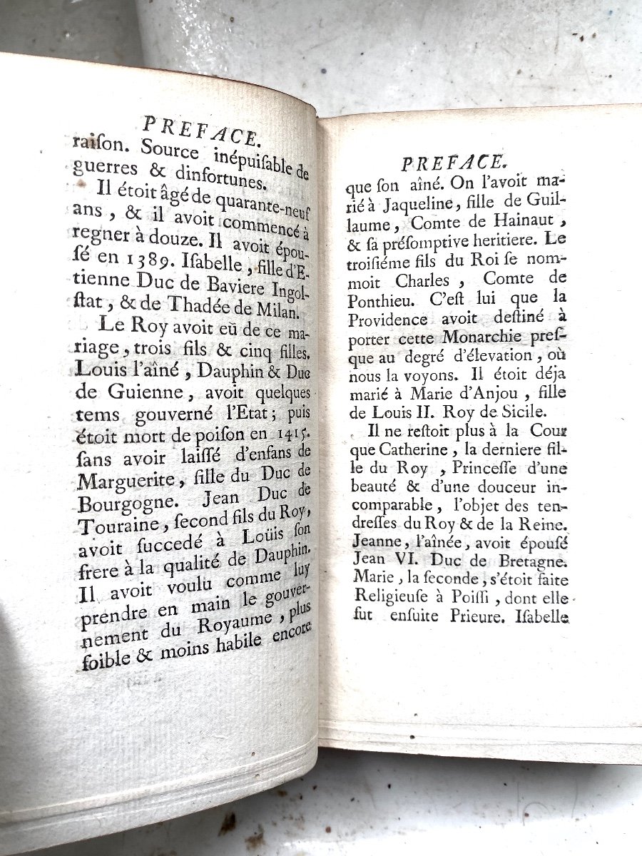  Belle "Histoire De Charles VII" En Deux Volumes In 12 . A Paris , Quai Des Augustins 1754-photo-5