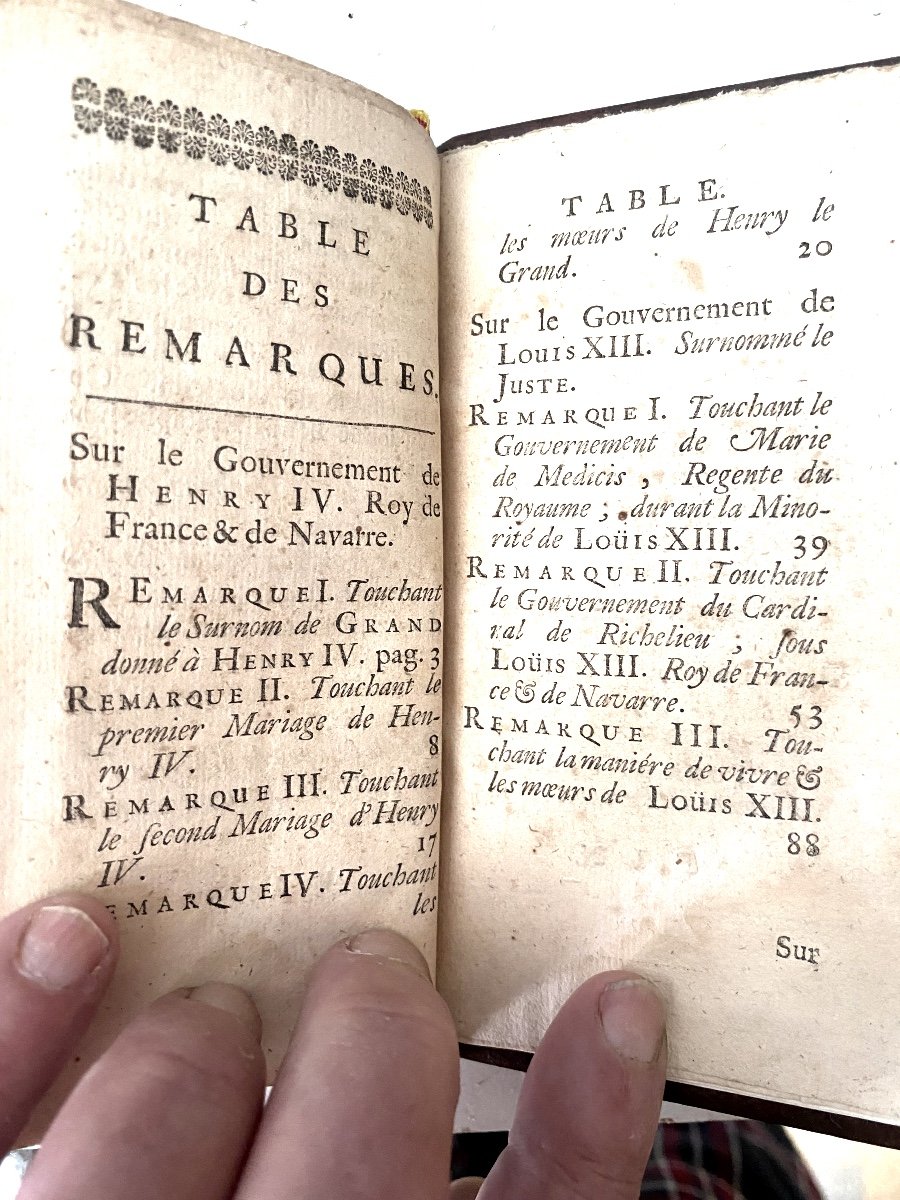 Livre Rarissime "remarques Sur Le Gouvernement Du Royaume : Henry IV , Louis XIII & Louis XIV".-photo-6