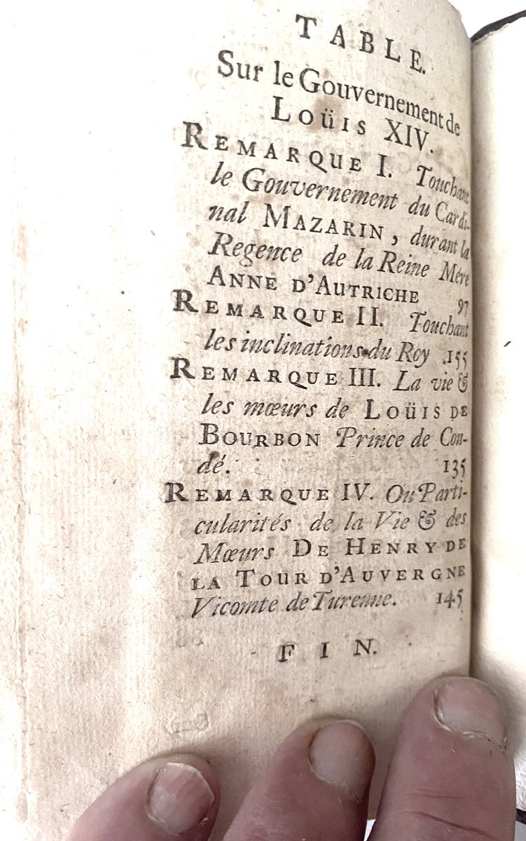 Livre Rarissime "remarques Sur Le Gouvernement Du Royaume : Henry IV , Louis XIII & Louis XIV".-photo-7