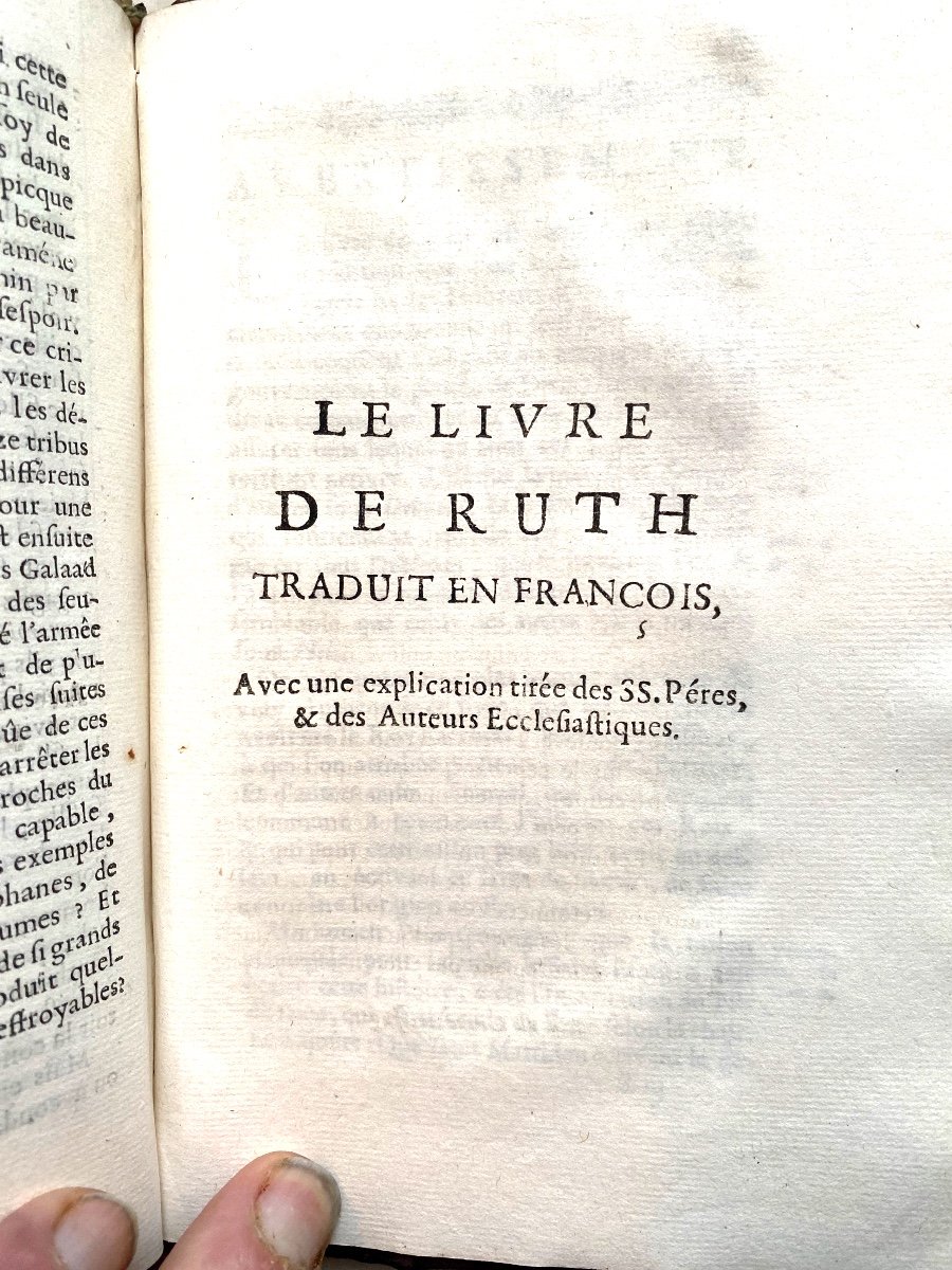  . In Paris 1687.strong Volume In8 In Three Volumes "joshua, The Judges And Ruth" Translated Into French-photo-5