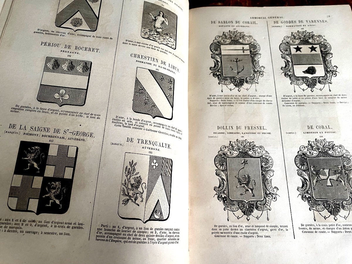 La Science Du Blason Accompagnée Par Un Armorial Général Par M. Le Vicomte De Magny ,paris 1843-photo-2