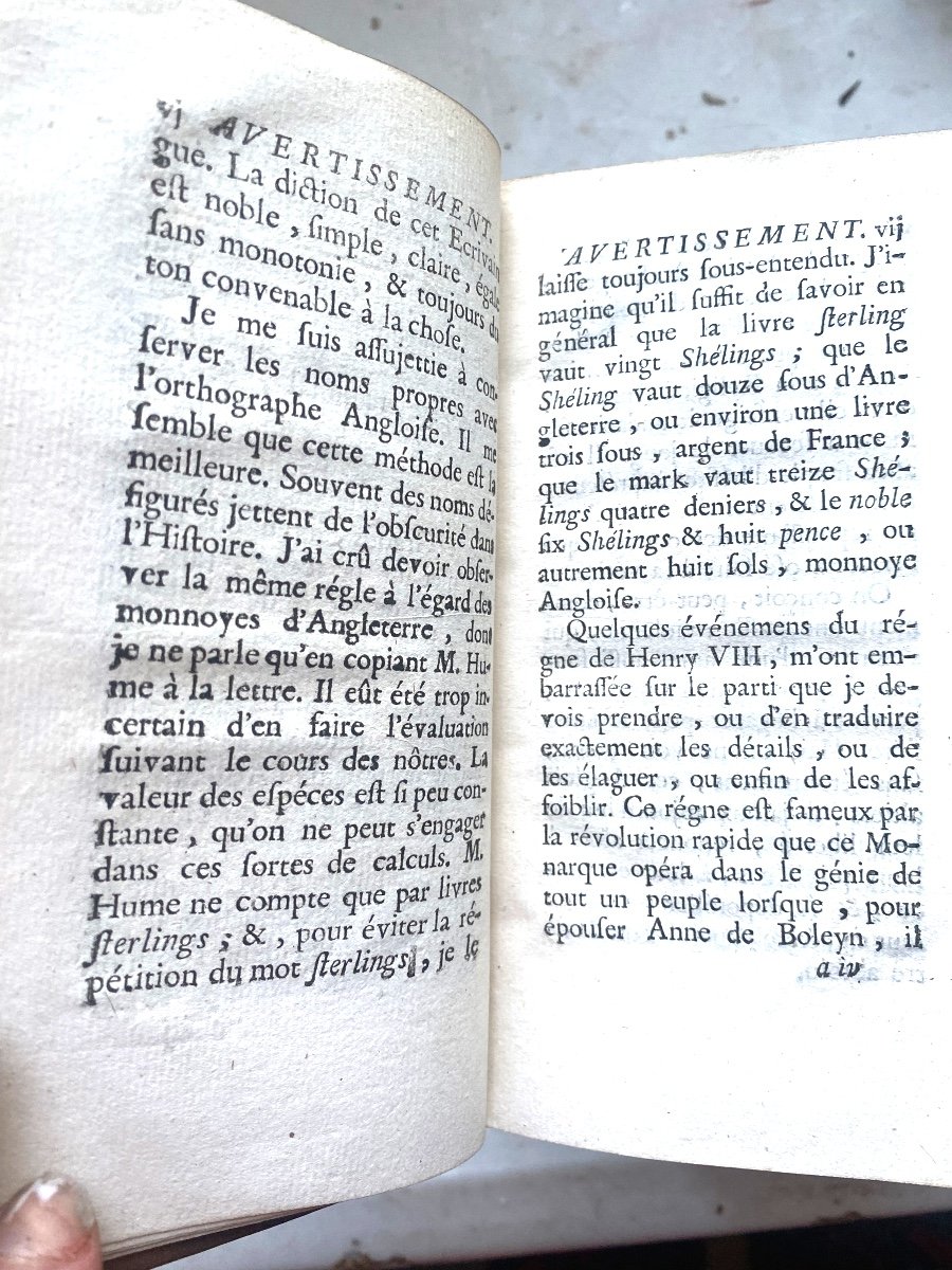 De La Bibliothèque De La Princesse De Condé "Histoire De La Maison De Tudor Par David Hume 1763-photo-5