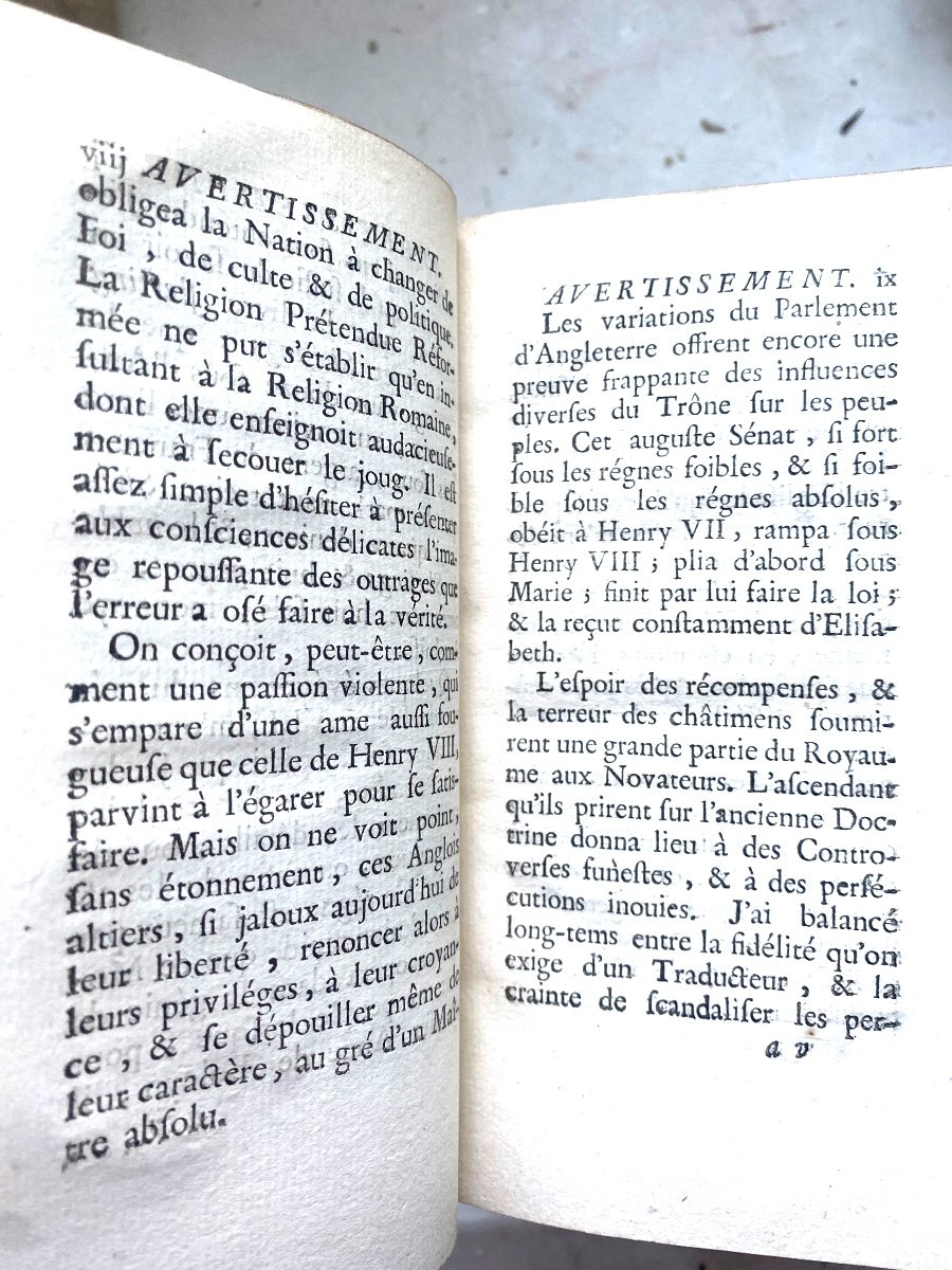 De La Bibliothèque De La Princesse De Condé "Histoire De La Maison De Tudor Par David Hume 1763-photo-6