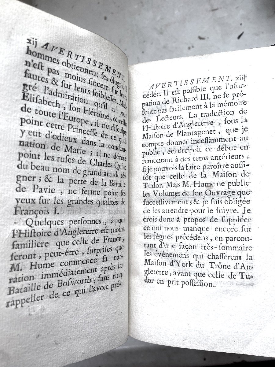 De La Bibliothèque De La Princesse De Condé "Histoire De La Maison De Tudor Par David Hume 1763-photo-8