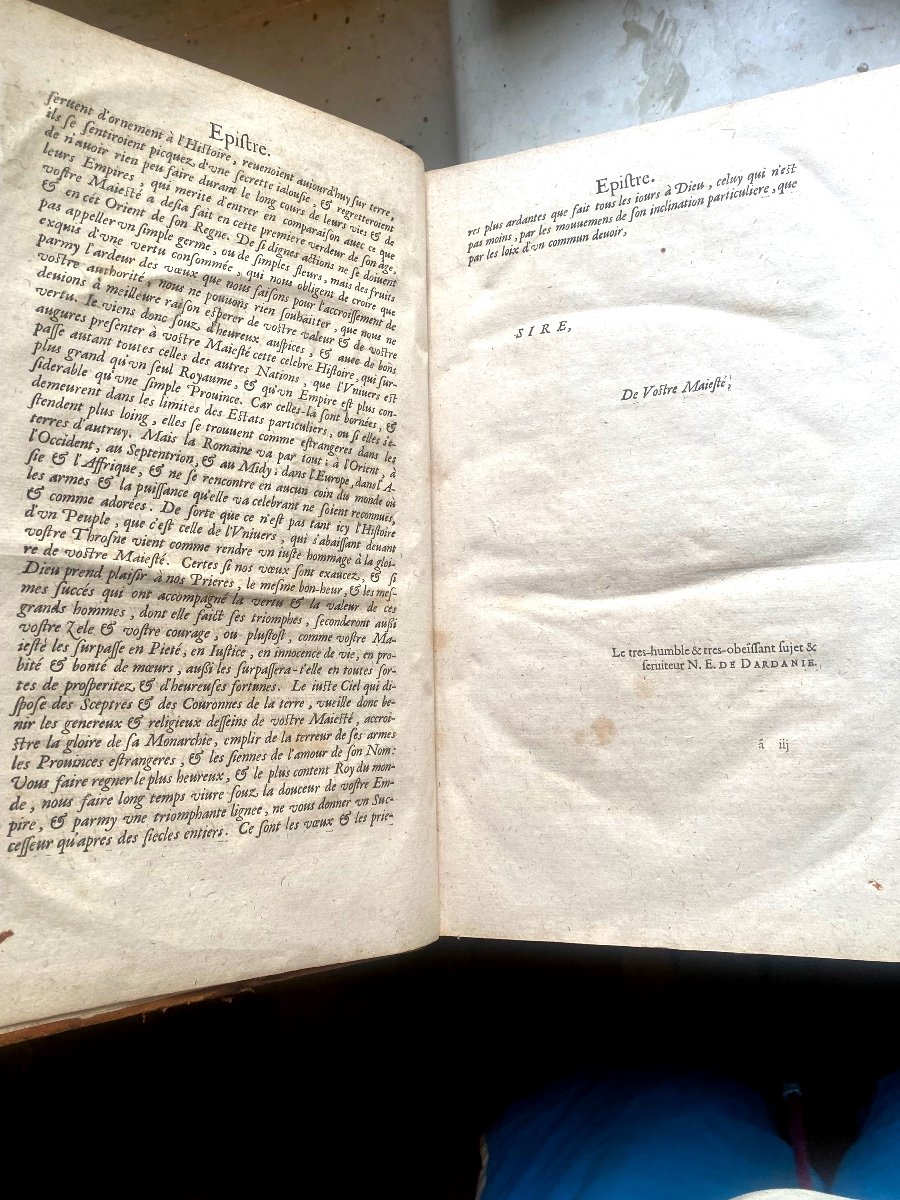 Superbe Infolio De 1637 ,  à Paris , Histoire Romaine" Par F.n. Coeffeteau , Chez N. & J. Coste-photo-2