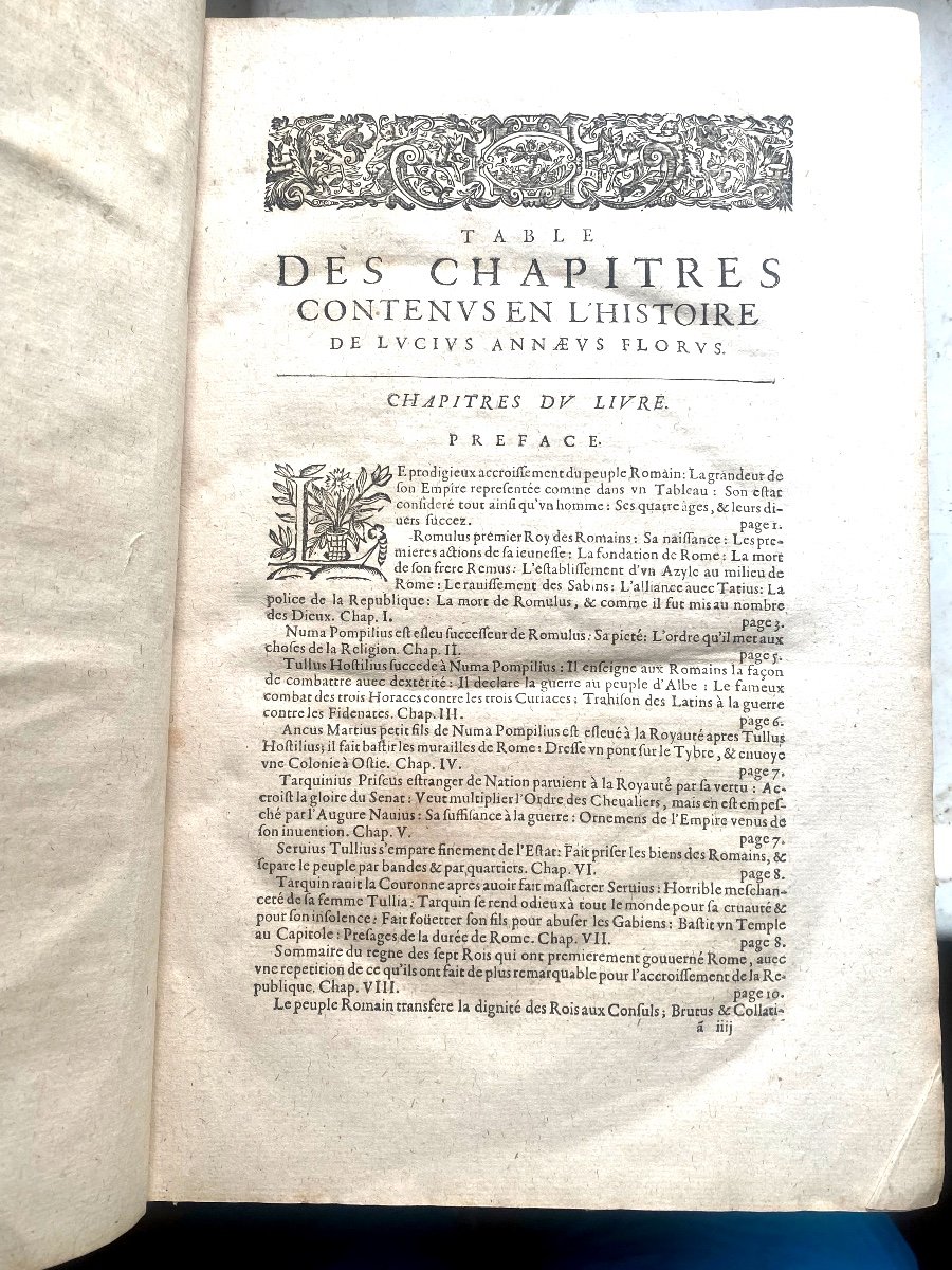 Superbe Infolio De 1637 ,  à Paris , Histoire Romaine" Par F.n. Coeffeteau , Chez N. & J. Coste-photo-3